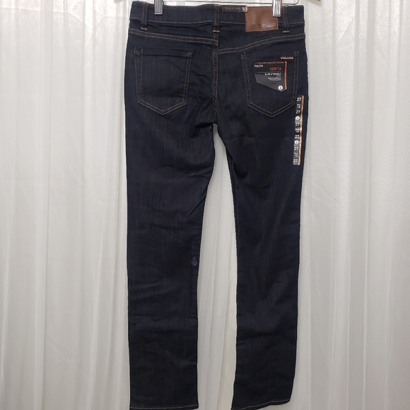 Volcom Youth Girls Sz 14 NWT Vorta Slim Straight Jeans - Picture 6 of 15